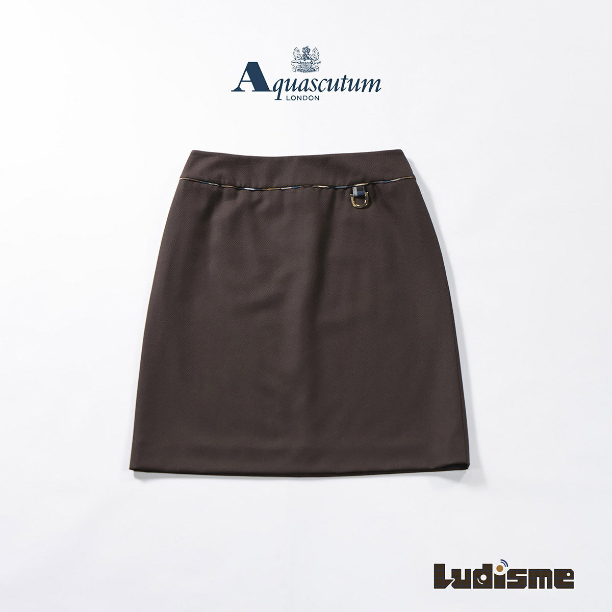 樂天商城 - 【古着】アクアスキュータム Aquascutum ウールスカート ブラウン レディースファッション レディースボトムス スクエアスカート【中古】【USED】