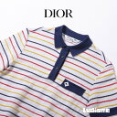 【中古】ディオール Christian Dior SPORTS ニットポロ マルチボーダー コットンポリエステル ニットリブ ポロシャツ 半袖 90s レディースファッション レディーストップス【古着】【USED】