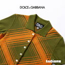 【古着】ドルチェ&ガッバーナ D&G DOLCE&GABBANA 半袖ニットシャツ カーキ×オレンジ レトロ Tシャツ ショートスリーブシャツ ポロシャツ レディースファッション トップス【中古】【ブランド古着】【USED】