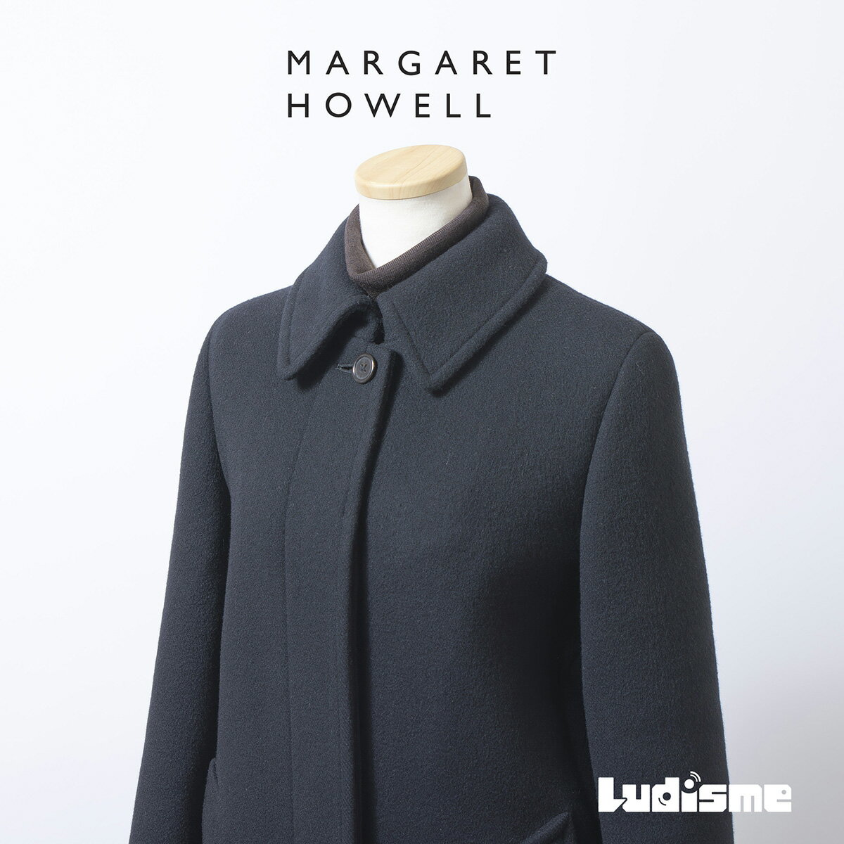 楽天市場】ウールステンカラーコート マーガレットハウエルの通販