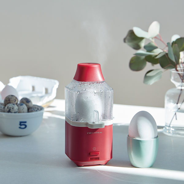 ゆでたまご器 おしゃれ ゆで卵器 ゆで玉子器 ゆでたまごメーカー ゆで卵メーカー ゆで玉子メーカー 蒸し器 電気 ダイエット お弁当 うずら 半熟 キッチン 調理家電 コンパクト 軽量 時短 省エネ 洗いやすい かわいい ギフト( レコルト recolte エッグスチーマー )