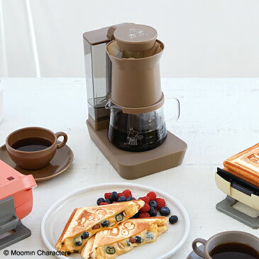 コーヒーマシン おしゃれ コンパクト 一人用 二人用 保温 コーヒードリッパー ドリップコーヒー ミル無し 北欧 キッチン家電 オートオフ機能 4杯分 ハンドドリップ ペーパーフィルター 計量スプーン付( レコルト recolte レインドリップコーヒーメーカー ムーミン )