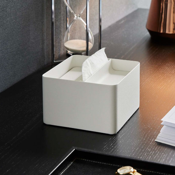 ティッシュケース おしゃれ 北欧 スチール インテリア雑貨 半分 タワーシリーズ 四角 towerシリーズ 正方形 公式 yamazaki ホテル ヤマザキ 高級感 新商品 コンパクト 新作 省スペース 卓上 ミニ シンプル スリム( 山崎実業 蓋付きハーフティッシュケース タワー tower ) [2]