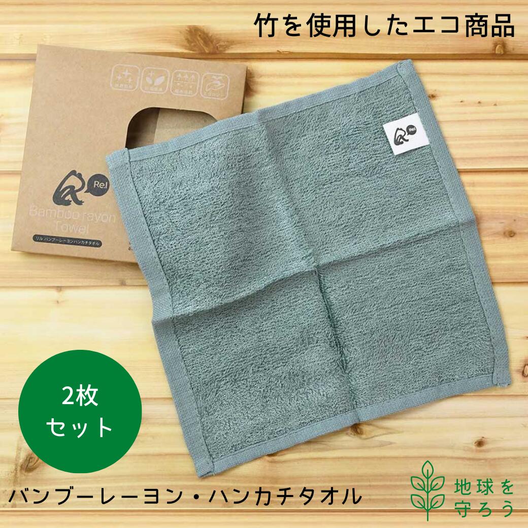 ＼2枚セット：竹ハンカチ／ 竹繊維 竹 バンブー エコ オーガニック セット アウトドア キャンプ キッズ ファミリー 家族 大人 子供