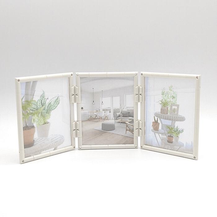 【フォトフレーム A7　3面】 ◆メール便無料◆ photostand　フォトパネル フォトフレーム 組立てキット ..