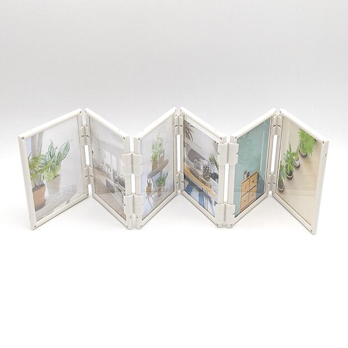 【フォトフレーム A7　4面】 ◆メール便無料◆ photostand　フォトパネル フォトフレーム 組立てキット 手作りキット 写真立て 組み換え自由 インテリア　お洒落　デザイン性 ニューノーマルブロック 七五三 ディスプレイ お宮参り 記念