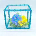 【 フラワーケース ブロック 大 】 ケース カバー クリアカバー お花 室内 飾り 透明 クリア おしゃれ インテリア ギフト プレゼント デザイン性 キュ...