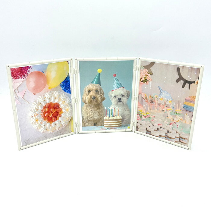 【フォトフレーム A5　3面】 ◆メール便無料◆ photostand　フォトパネル フォトフレーム 組立てキット ..