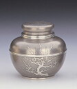 ★送料無料★【桐箱入】大阪錫器茶壷 イブシ 平丸※名入不可※【新茶保管保存容器茶壷錫器茶筒酒器】オオサカスズキ おおさかすずき osakasuzuki 誕生日 ...