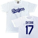 【送料無料】MLB ロサンゼルス・ドジャース DODGERS 公式 ★大谷翔平Tシャツ ホワイト☆