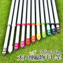 トヨトミの太くて長い伸縮丸竿(3.6mから4.6mまで伸びる) 本体シルバ色 大量の洗濯物でも大丈夫 敷布団も干せます キャップの色が12色から選べる ものほし竿 洗濯ざお【日本国内名古屋工場製造品】(3)