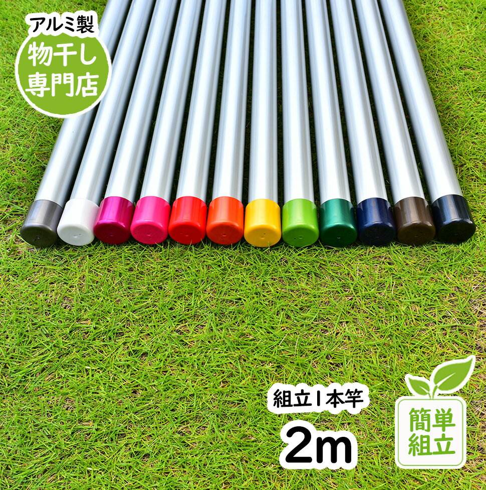 ＼BLACK FRIDAY ／ トヨトミの物干し竿 長さ:2m 本体色:シルバ色 組み立てると一体型の1本竿 錆びないアルミ合金物干し 丈夫な少し太い 太さ32パイ 室内 屋外 ホスクリーンに ベランダやウッドデッキに最適な ものほし竿 洗濯ざお【日本国内名古屋工場製造品】