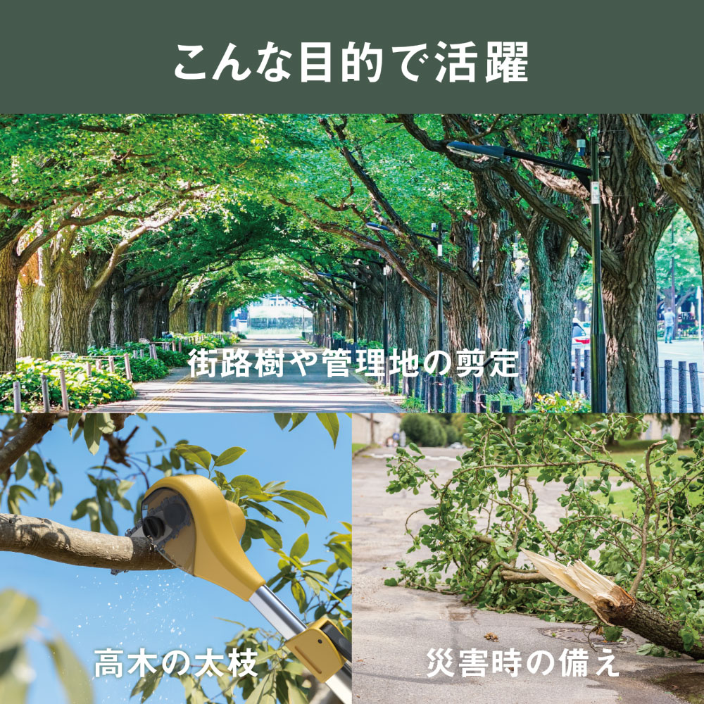 ムサシ 充電式大枝カッター BCT-1000＜園芸・ガーデニング 高枝 剪定＞【送料無料】