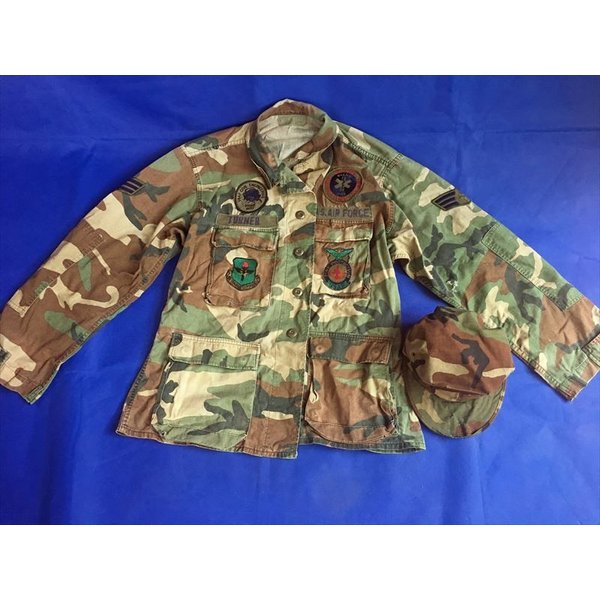 中古 沖縄米空軍 軍服 上着 本物 帽子 A4