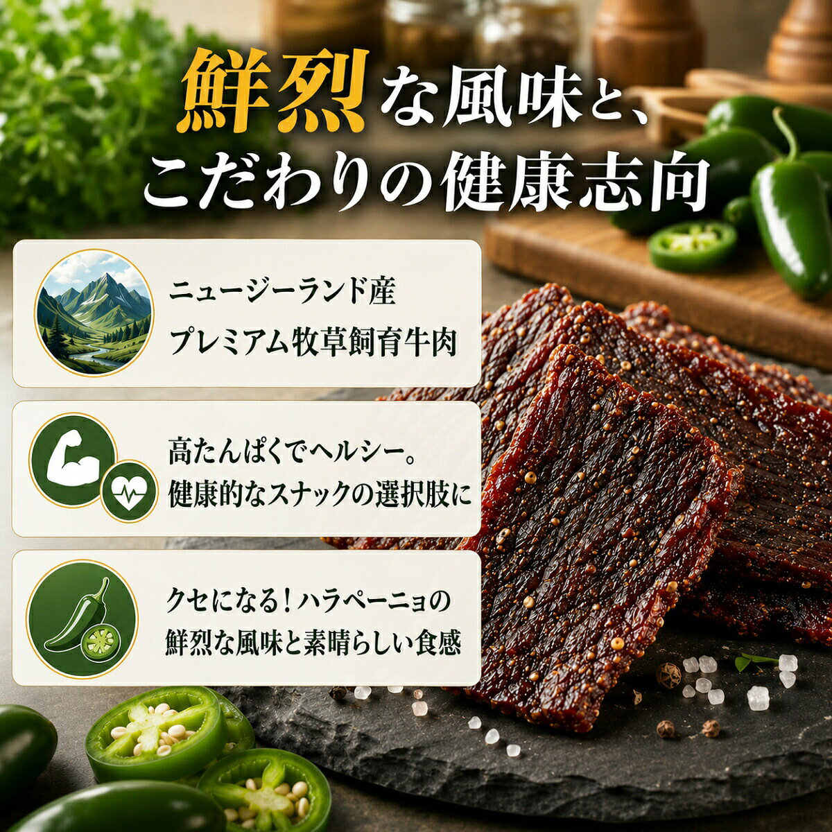【圧倒的旨み！】 ジャックリンクス ビーフジャーキー ハラペーニョ 300g 2袋 コス...