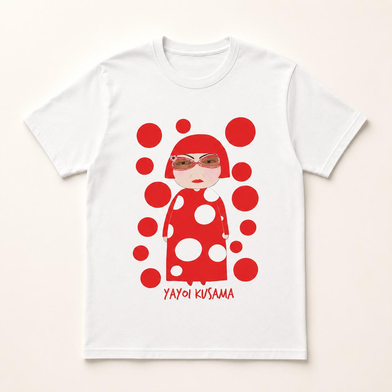 【楽天ランキング2位獲得】 草間彌生 グッズ 女性の草間彌生 Tシャツ衣類ユニークな半袖クルーネック Tシャツ新着 Tシャツ美的服 Tシャツグラフィック Tシャツ新着 Tシャツ衣類ユニークな半袖クルーネック