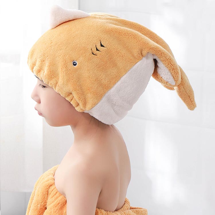2枚セット タオルキャップ ヘアキャップ 大人 子供 キッズ 女の子 男の子 ドライキ...