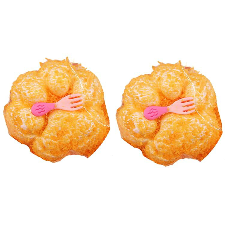 2点セット スクイーズ 低反発 もちもち ぷにぷに 揚げ物 そっくり かわいい ストレス解消 おもちゃ 癒しグッズ ふわふわ 肉球 たい焼き 団子 大人 子供 パン monolith-1-10007855 モノリスプラス サンプル画像2
