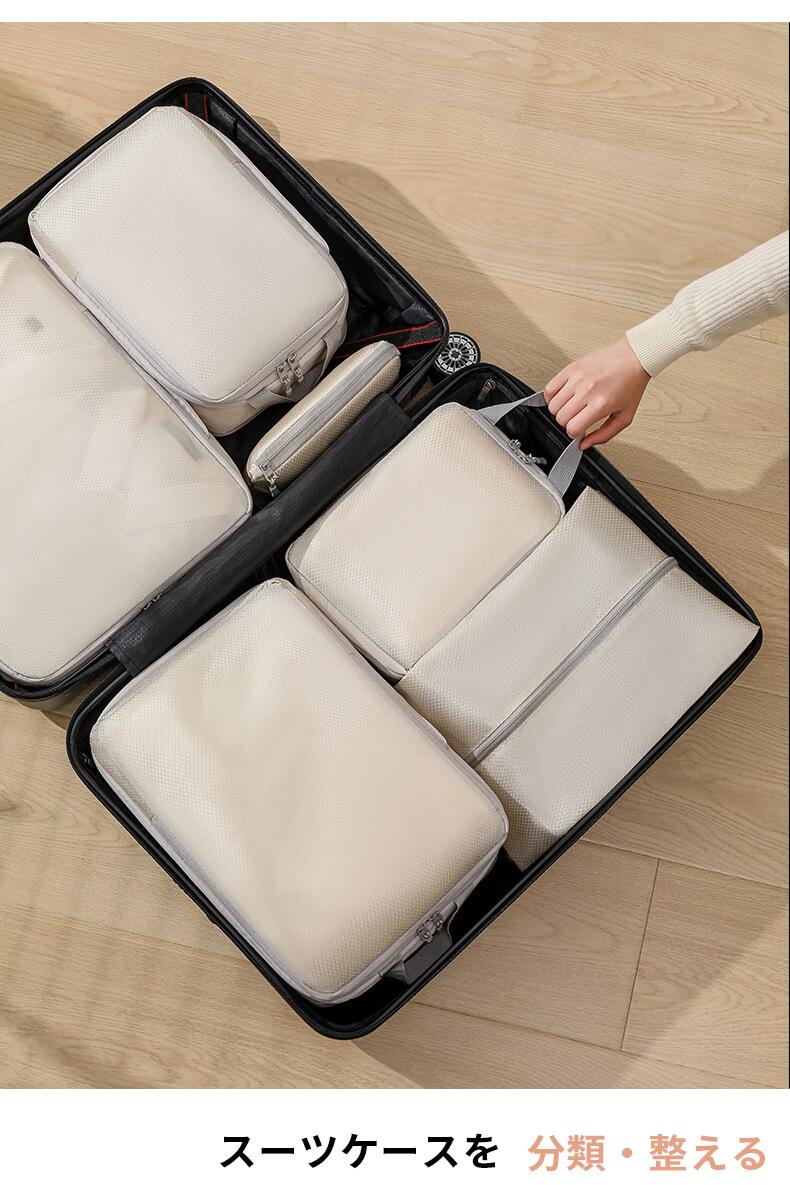 衣類収納 旅行用ポーチ 収納セット 衣類圧縮袋 旅行用圧縮袋 洗面用具収納 圧縮トラベルポーチ 旅行バッグ トラベルポーチ 小物入れ 靴用ポーチ 出張 シューズ収納 旅行整理 アレンジケース 下着収納 パッキングポーチ monolith-1-10058143 モノリスプラス パッケージ画像