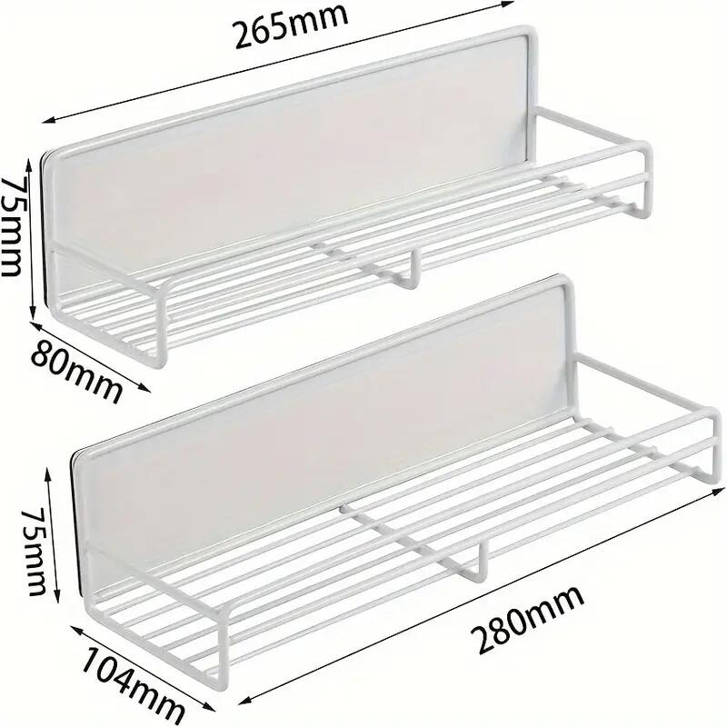 調味料 収納棚 マグネット収納 浴室用ラックラック2個セット 水切り キッチン スパイスラック洗面所 monolith-1-10058100 モノリスプラス サンプル画像2