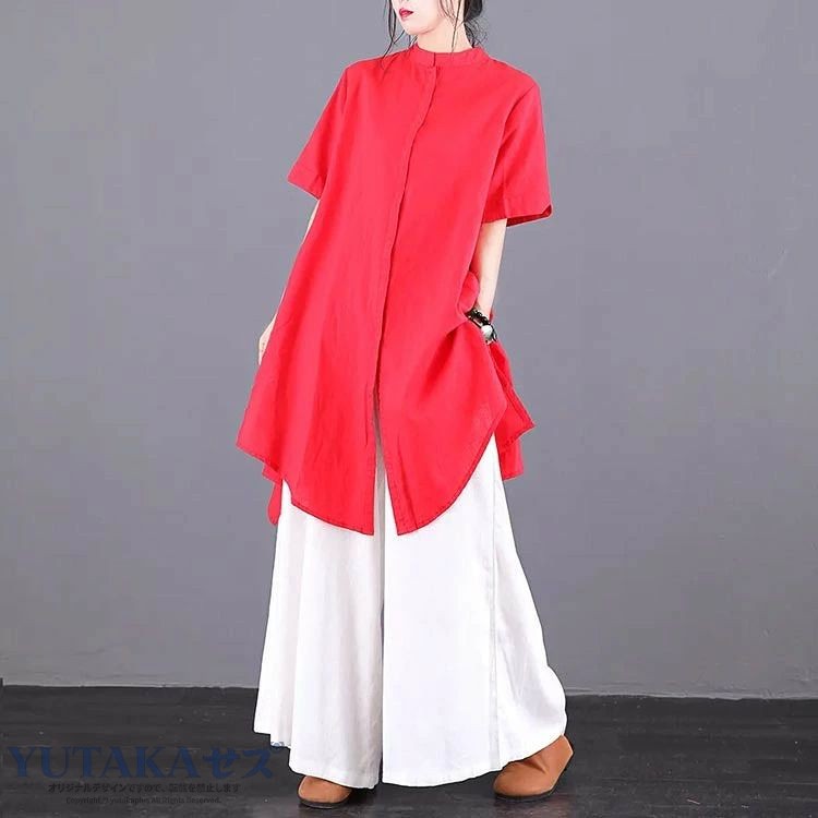 レディースファッション レディース 夏服 大人 トップス 夏 上品 × セットアップ ワイドパンツ 婦人服 夏 ブラウス 夏 体型カバー 着回し お洒落 春 シャツ 春先 きれいめ ミセス 40代 50代 60代 上下セット リラックス monolith-1-10055759 モノリスプラス サンプル画像3