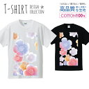 水彩 花柄 綺麗 上品 椿 カメリア ブルー ピンク Tシャツ メンズ サイズ S M L LL XL 半袖 綿 100% よれない 透けない 長持ち プリントtシャツ コットン 人気 ゆったり 5.6オンス ハイクオリティー 白Tシャツ 黒Tシャツ ホワイト ブラック(4)