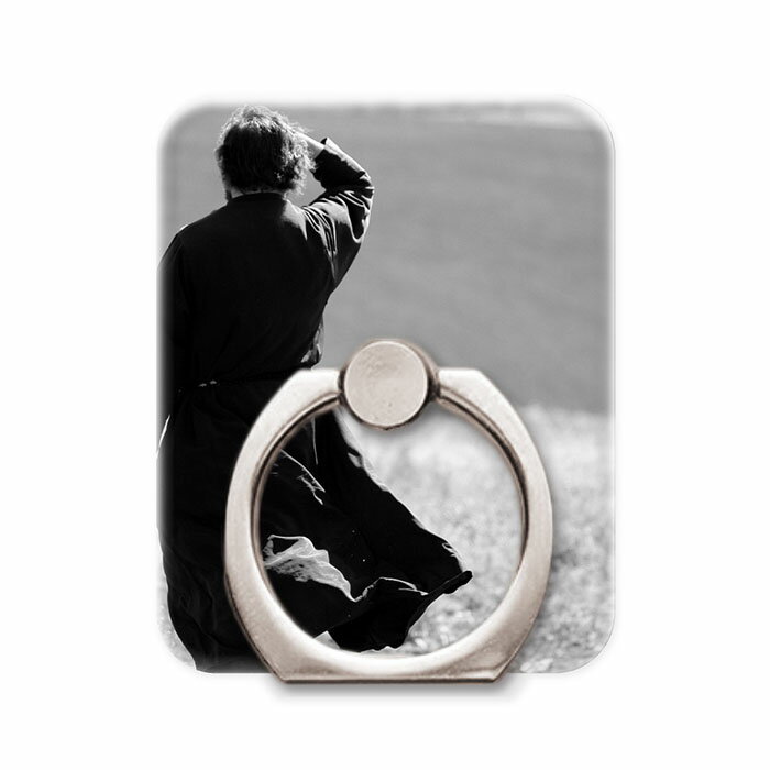 スマホリング スマホスタンド スマホアクセサリー ホールドリング 写真 白黒 後ろ姿 ロングコート アンティーク レトロ シンプル iPhone13 iPhon...