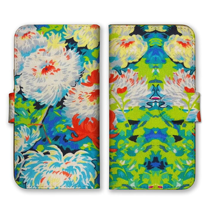 Rakuten - 全機種対応 手帳型 スマホケース SIMフリー対応 花柄 花 フラワー flower 押し花 鮮やか さわやか アート アート柄 デザイン 水彩画 クレヨン えのぐ ペンキ 綺麗 派手 柄 set10818 iPhone14 13 12mini Pro Max SE(第3世代) Galaxy Xperia AQUOS
