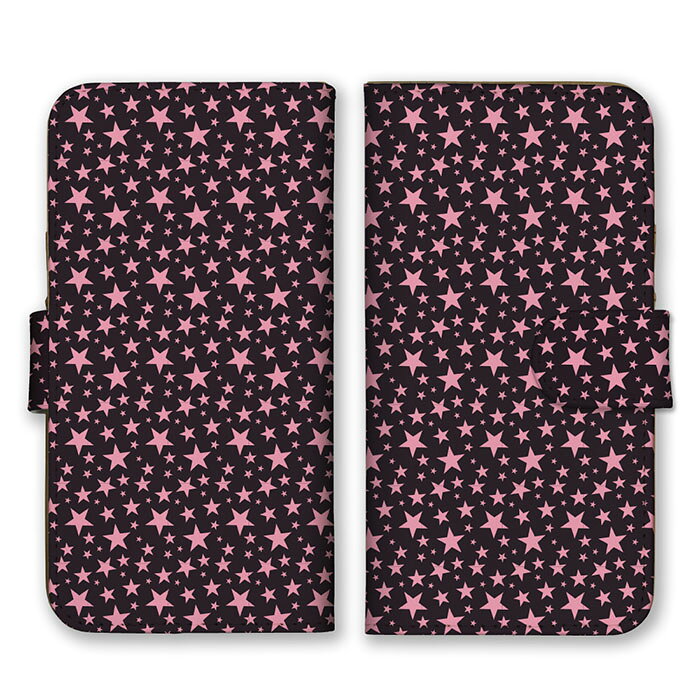 全機種対応 手帳型 スマホケース SIMフリー対応 star 柄 アート 可愛い 人気 模様 デザイン アート柄 お洒落 王道 ポップ 派手 星座 夜空 沢山 個性的 茶 ブラウン 水 チョコミント set11933 iPhone14 13 12mini Pro Max SE(第3世代) Galaxy Xperia AQUOS