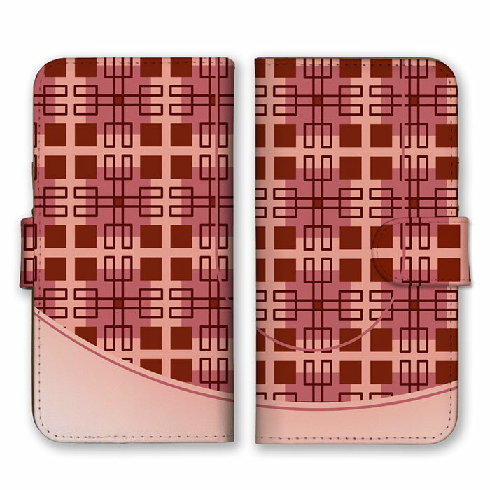 全機種対応 手帳型 スマホケース SIMフリー対応 北欧 チェック 家 窓 芸術 デザイン アート 柄 模様 アート デザイン お洒落 個性的 シック モノトーン ブラック ホワイト set13302 iPhone12 11 Pro Max SE(第2世代) XS Galaxy Xperia AQUOS