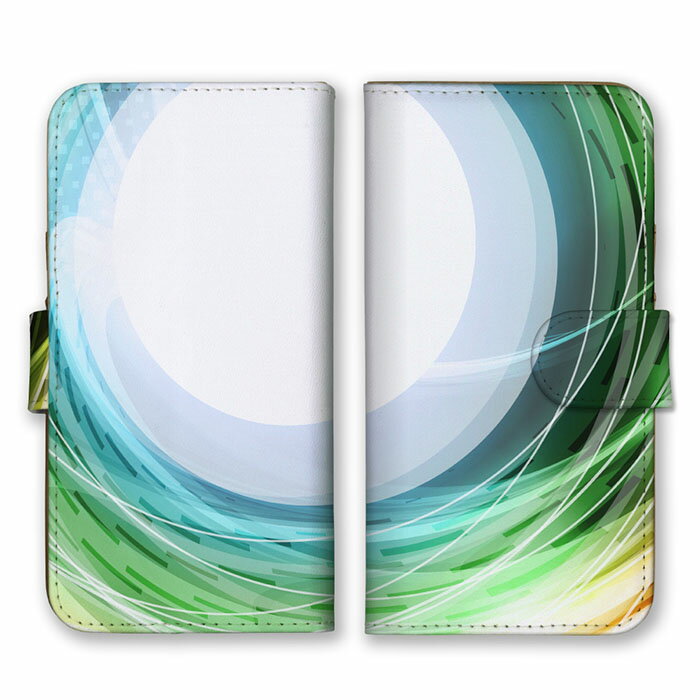 Rakuten - 全機種対応 手帳型 スマホケース SIMフリー対応 丸 円 曲線 神秘的 幻想 芸術 デザイン アート ドット 玉 光 照明 個性的 お洒落 鮮やか 可愛い オレンジ 橙 ゴールド 白 set13782 iPhone14 13 12mini Pro Max SE(第3世代) Galaxy Xperia AQUOS