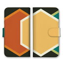 全機種対応 手帳型 スマホケース SIMフリー対応 多角形 柄 模様 亀甲 四角 芸術 デザイン アート シンプル 寒色 落ち着いた 個性的 落ち着いた 斬新 茶 オレンジ クリーム 肌色 set13809 iPhone14 13 12mini Pro Max SE(第3世代) Galaxy Xperia AQUOS