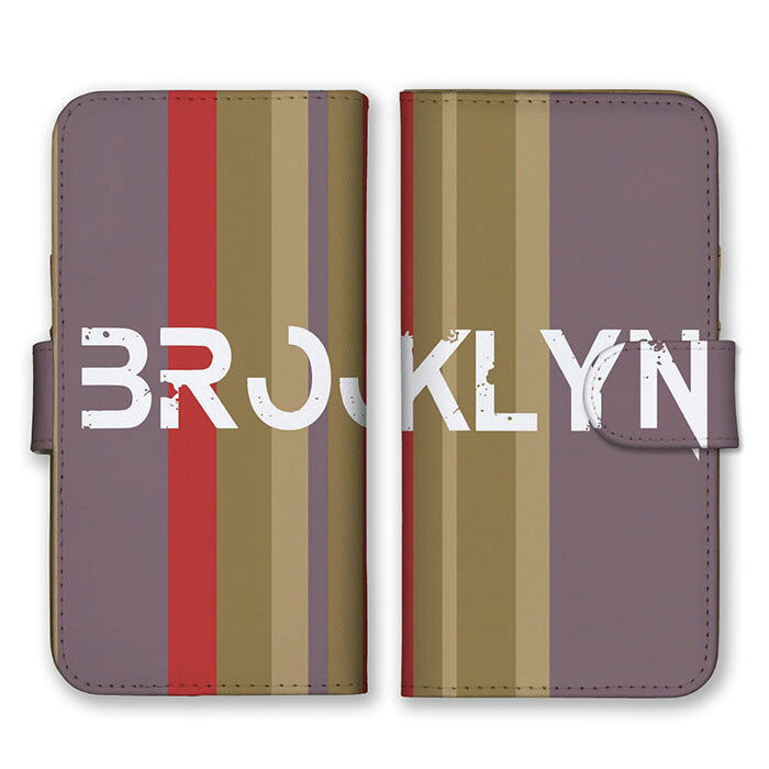 Rakuten - 全機種対応 手帳型 スマホケース SIMフリー対応 BROOKLYN アメリカ 米国 輪 輪っこ リング 柄 模様 シンプル かっこいい 斬新 大人 オススメ 落ち着いた トープ 白 グレー ダークグレー set16384 iPhone14 13 12mini Pro Max SE(第3世代) Galaxy Xperia AQUOS