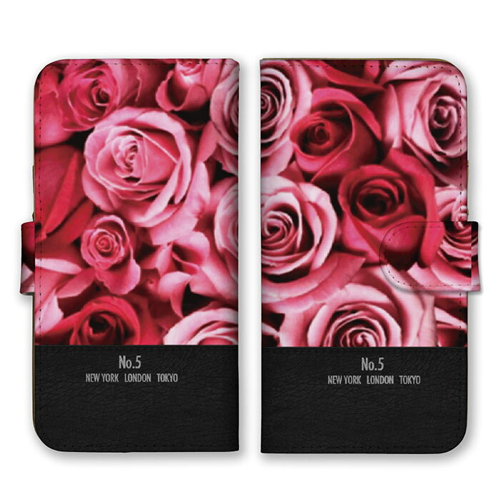 Rakuten - 全機種対応 手帳型 スマホケース SIMフリー対応 花柄 バラ 薔薇 おしゃれ 華やか 人気 大人 かわいい 可愛い オススメ 綺麗 ブラック ピンク レッド set17097 iPhone14 13 12mini Pro Max SE(第3世代) Galaxy Xperia AQUOS