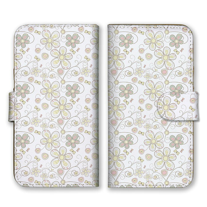 Rakuten - 全機種対応 手帳型 スマホケース SIMフリー対応 set20262 北欧柄 お花 草花 花柄 フラワー 上品 繊細 大人可愛い かわいい おしゃれ セピア ベージュ iPhone14 13 12mini Pro Max SE(第3世代) Galaxy Xperia AQUOS