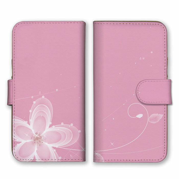 Rakuten - 全機種対応 手帳型 スマホケース SIMフリー対応 set21149 お花 花柄 フラワー 可愛い かわいい シンプル ピンク キラキラ 大人 白いお花 フェミニン iPhone14 13 12mini Pro Max SE(第3世代) Galaxy Xperia AQUOS