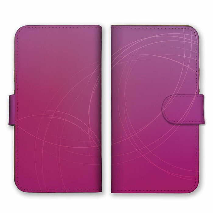 Rakuten - 全機種対応 手帳型 スマホケース SIMフリー対応 set21238 パープル ボルドー グラデーション 波 シンプル おしゃれ 上品 シック 渋い 大人 iPhone14 13 12mini Pro Max SE(第3世代) Galaxy Xperia AQUOS