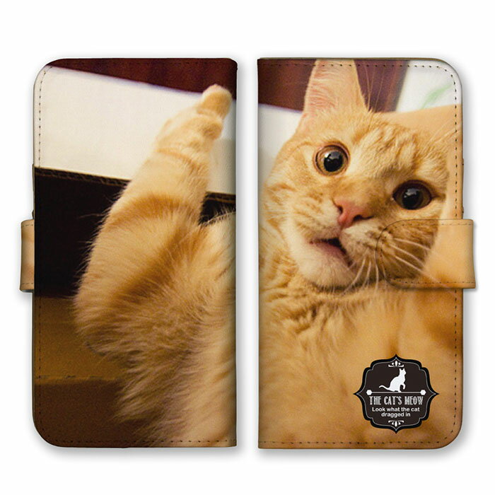 全機種対応 手帳型 スマホケース SIMフリー対応 猫 にゃんこ ニャンコ トラネコ 虎猫 茶トラ 癒し 写真 かわいい 可愛い シンプル 動物柄 iPhone14 13 12mini Pro Max SE(第3世代) Galaxy Xperia AQUOS