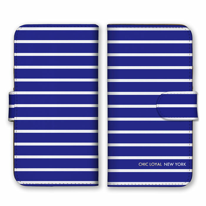 全機種対応 手帳型 スマホケース SIMフリー対応 set22316 ネイビー 紺色 青色 ホワイト 白色 ストライプ ボーダー シンプル かっこいい 大人 男性 女性 iPhone14 13 12mini Pro Max SE(第3世代) Galaxy Xperia AQUOS