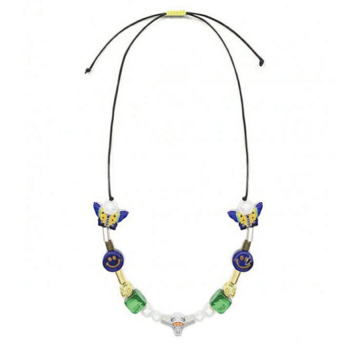 EVAE+MOB Skull Necklace ネックレス メンズ レディース スカル ストリート ダンス カジュアル パールネックレス ギフト プレゼント