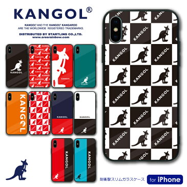 KANGOL カンゴール 衝撃吸収 ガラスケース ウルトラスリム ラウンドタイプ スマホケース 耐衝撃 強化ガラス iPhoneSE(第2世代) SE2 X/XSケース TPU ハードケース 光沢 iphone8 カラフル カンガルー ファッションブランド ヒップホップ ポップ