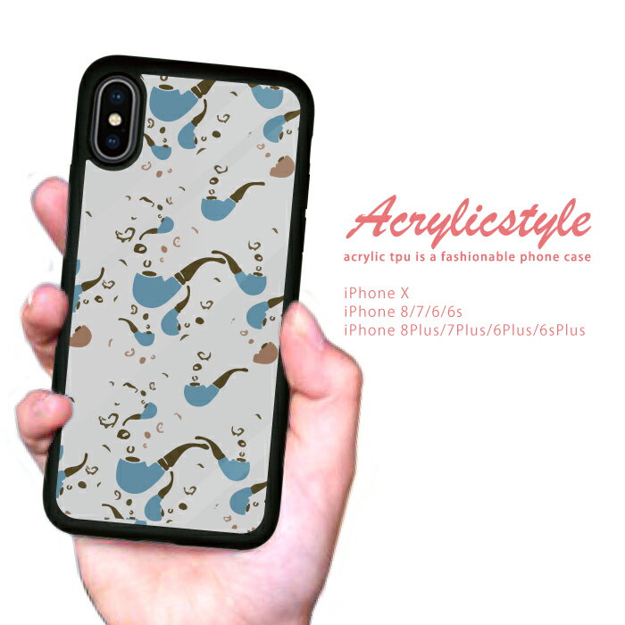【 送料無料 】 耐衝撃 iPhone ケース TPU ハードケース iPhoneXS Max iPhoneXR iPhone8plus iPhone7plus対応ケース 流行 トレンド セレブ デザイン 和柄 和風 渋い 青色 煙管