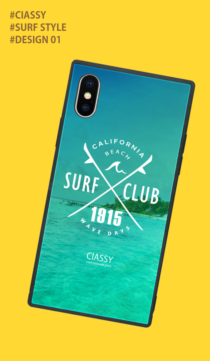 四角い スマホケース 耐衝撃 強化ガラス iPhone ケース TPU ハードケース 光沢 カラー サーフ サーフィン サーフボード 海 波のり 西海岸 カリフォルニア iPhone13Promax 13mini SE(第3世代) 12 11 XR X/XS iPhone8 Plus 流行 トレンド ClASSY