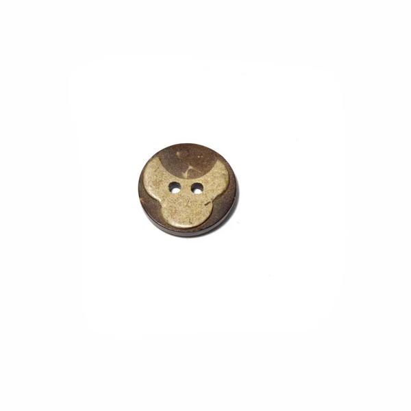 BT-813【ウッドボタン】【ココナッツボタン】【15mm】猿の顔のようなモチーフのココナッツボタン【1個】ブラウス/手芸/モンキー/さる年/ハンドメイド