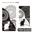 【PSE適合品】 No59 Princess Cat 受注生産 急速充電 USB出力 リチウムイオンポリマー充電器 2.1A 4000mAh モバイルバッテリー iPhone Android ゴシック ねこ 猫 ネコ アニマル 大人女子 スマホ かわいい 可愛い モバイル バッテリー おしゃれ 充電器