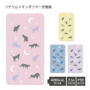 【PSE適合品】 No49 Moon Cat 受注生産 急速充電 USB出力 リチウムイオンポリマー充電器 2.1A 4000mAh モバイルバッテリー mic...