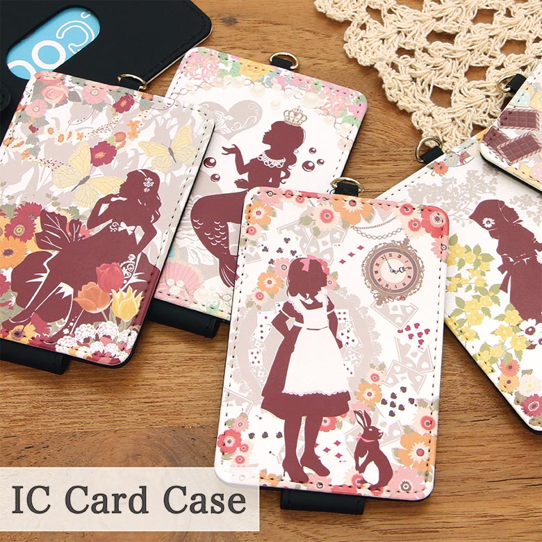 No. 童話シリーズ ICカードケース パスケース 通勤 通学 雑貨 ICOCA Suica 童話 かわいい 絵本 雑貨 レディース 可愛い ねこ 猫 ネコ ゴシック ブラック 黒 白猫 黒猫 カワイイ オシャレ|icカード ケース パス 定期入れ おしゃれ 学生 d:ani