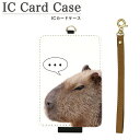 No12 Capybara ICカードケース パスケース 雑貨 ICOCA Suica 電子マネー カピバラ アニマル 動物 実写 リアル レディース シンプル おしゃれ かわいい 可愛い かぴばら ユニーク おもしろ オシャレ d:eve icカード ケース 定期入れ カードケース 定期