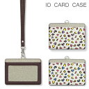 No38 Heart Leopard IDカードホルダー ネックストラップ付き ICカードケース ICOCA Suica icカード ケース パス 定期入れ|パ...