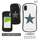 (6/27 01:59まで15%OFFクーポン) No24 DunklerSterm i select iPhone XS iPhone X iPhone XR対応 ガラスケース スマホケース カバー ジャケット 9H パンク スタイリッシュ 星 スター